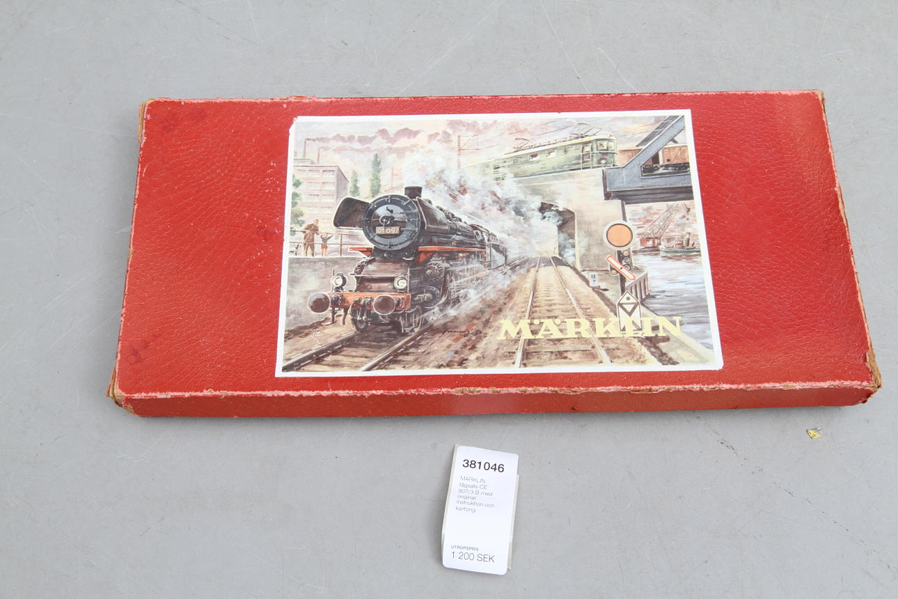 MÄRKLIN tågsats CE 807/3 B med original instruktion och kartong.