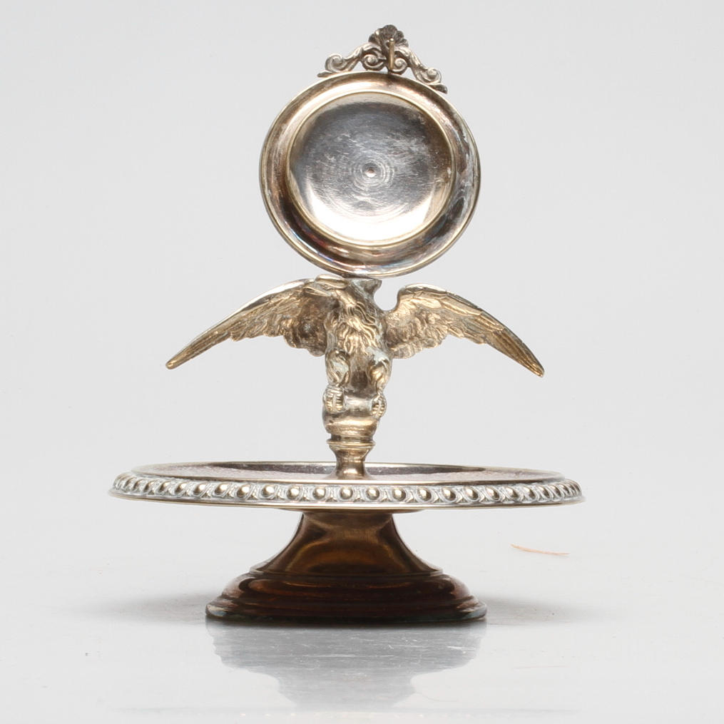 FICKURSSTÄLL, nysilver, omkring 1900.