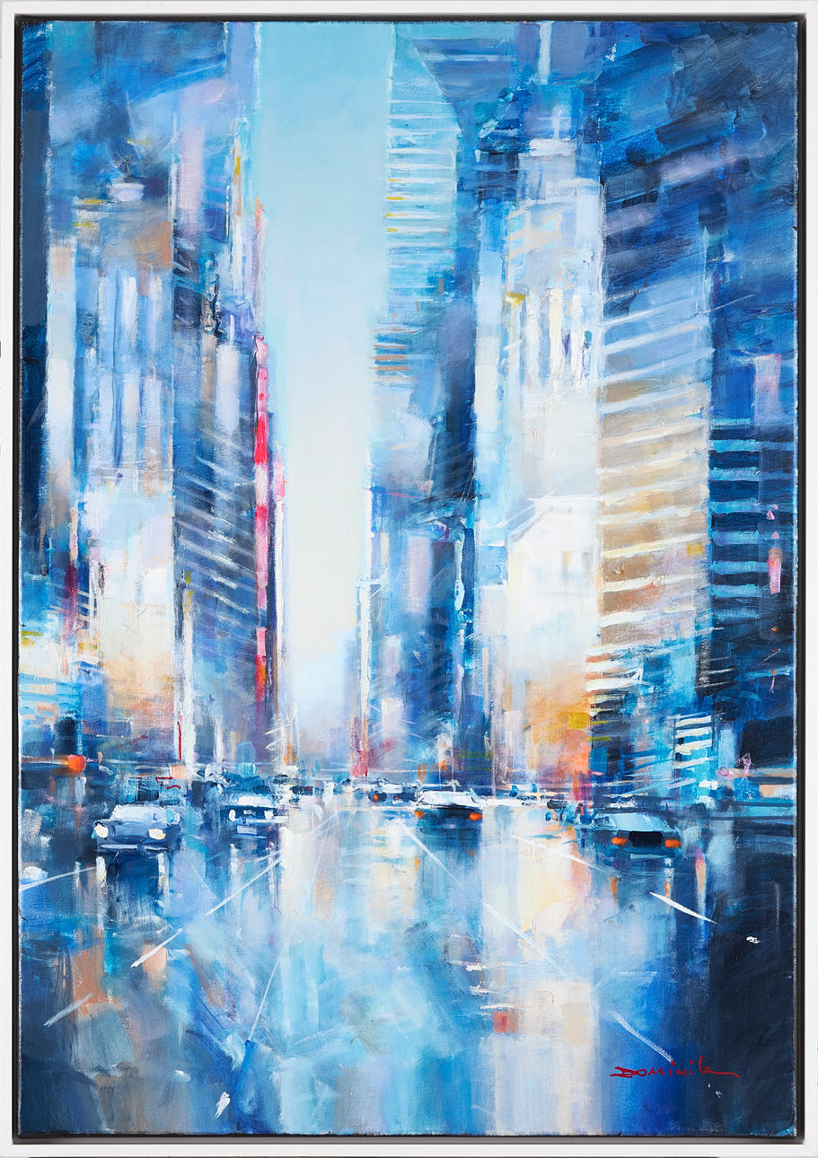 DOMINIK PAWLOWSKI (FÖDD 1961). New York, oil on canvas, signed.