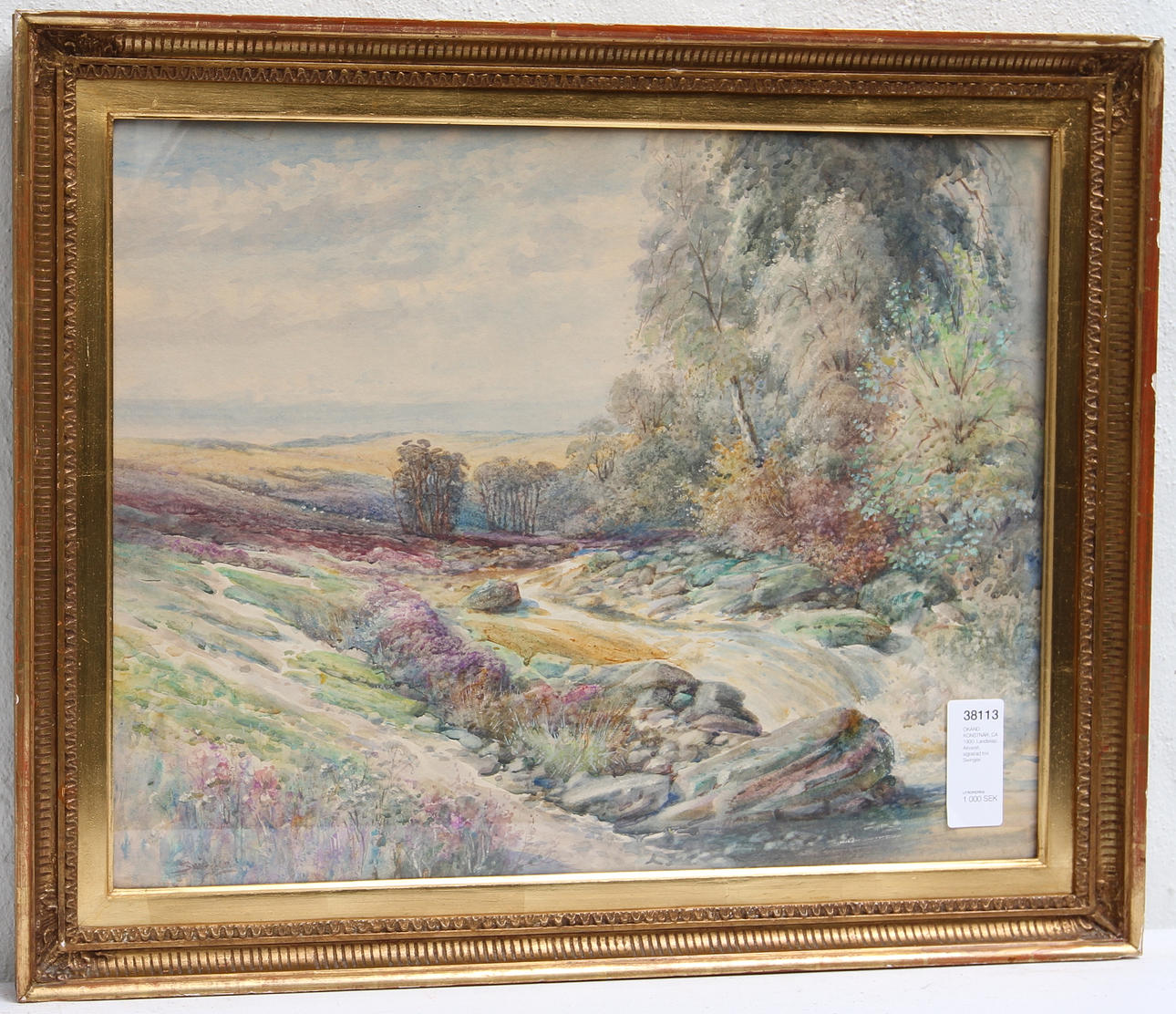 OKÄND KONSTNÄR, CA 1900. Landskap. Akvarell, signerad trol Swingler.