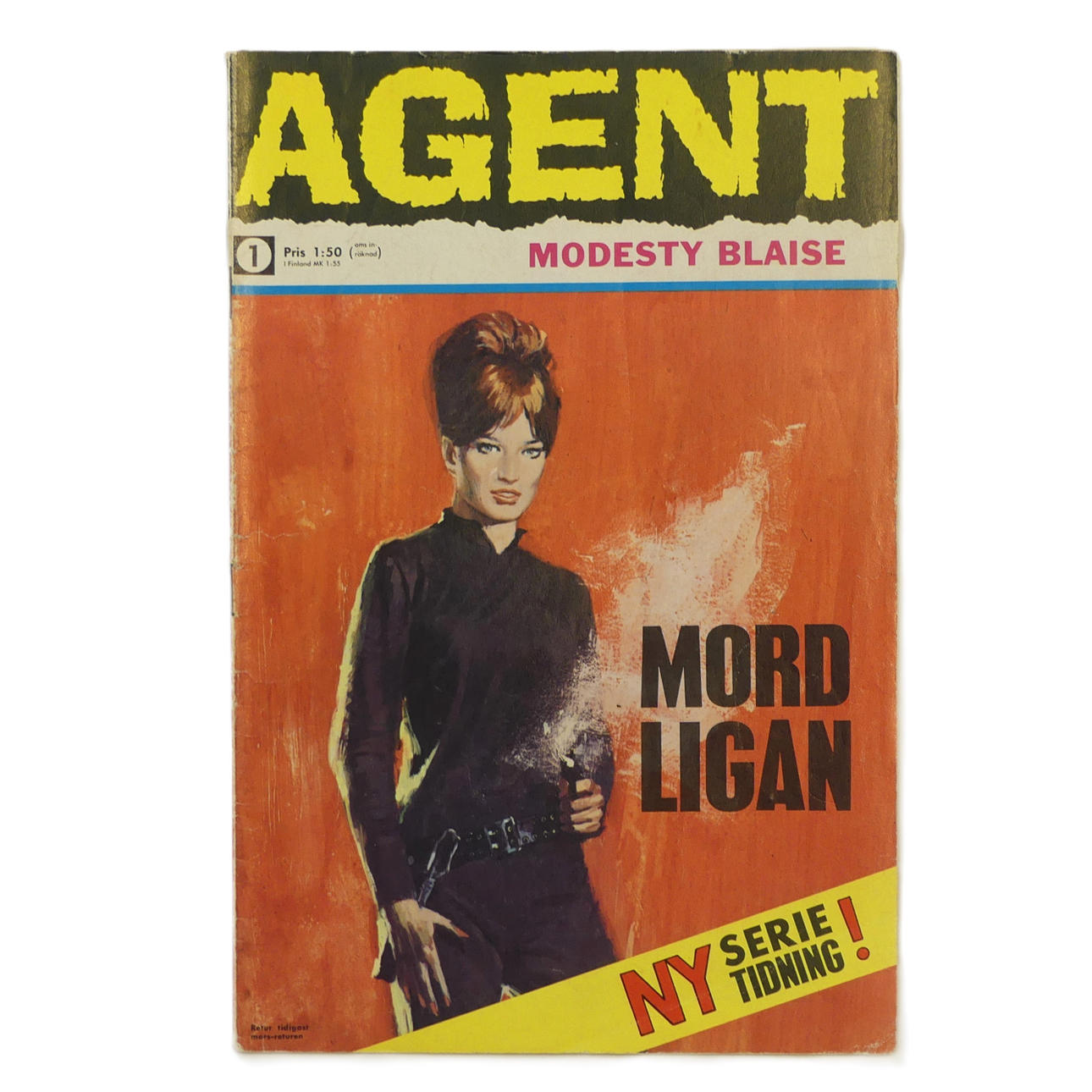 SERIETIDNING, Agent Modesty Blaise, nr 1 1967 VF.
