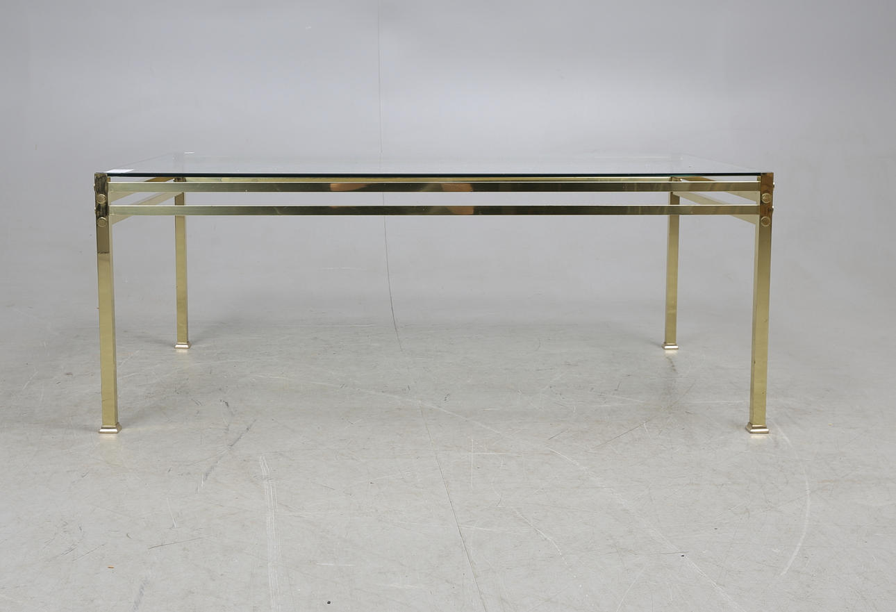 SOFFBORD, glas samt mässing, 1960/70-tal.