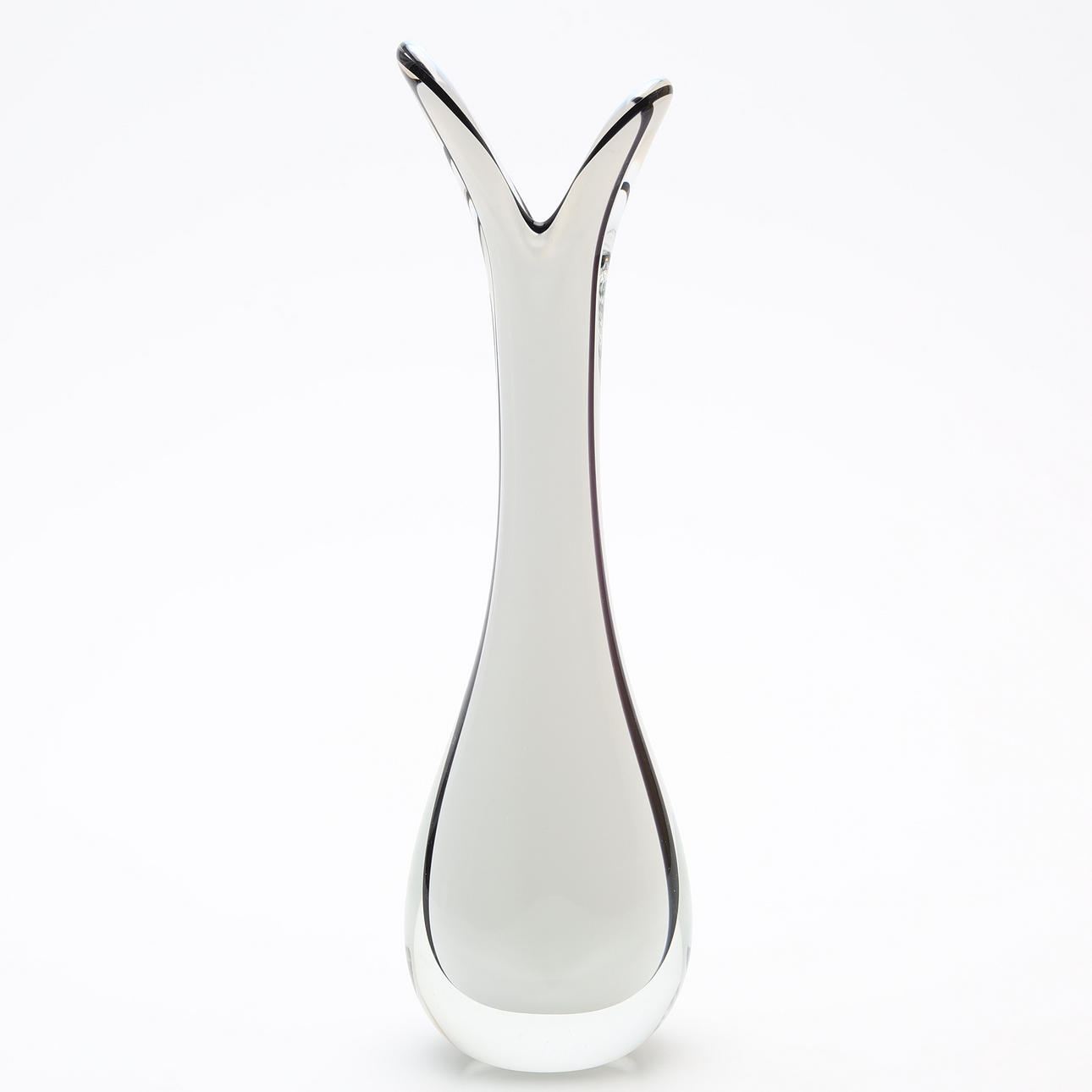 WALTER JOHANSSON, a glass vase, signed, Orrefors.