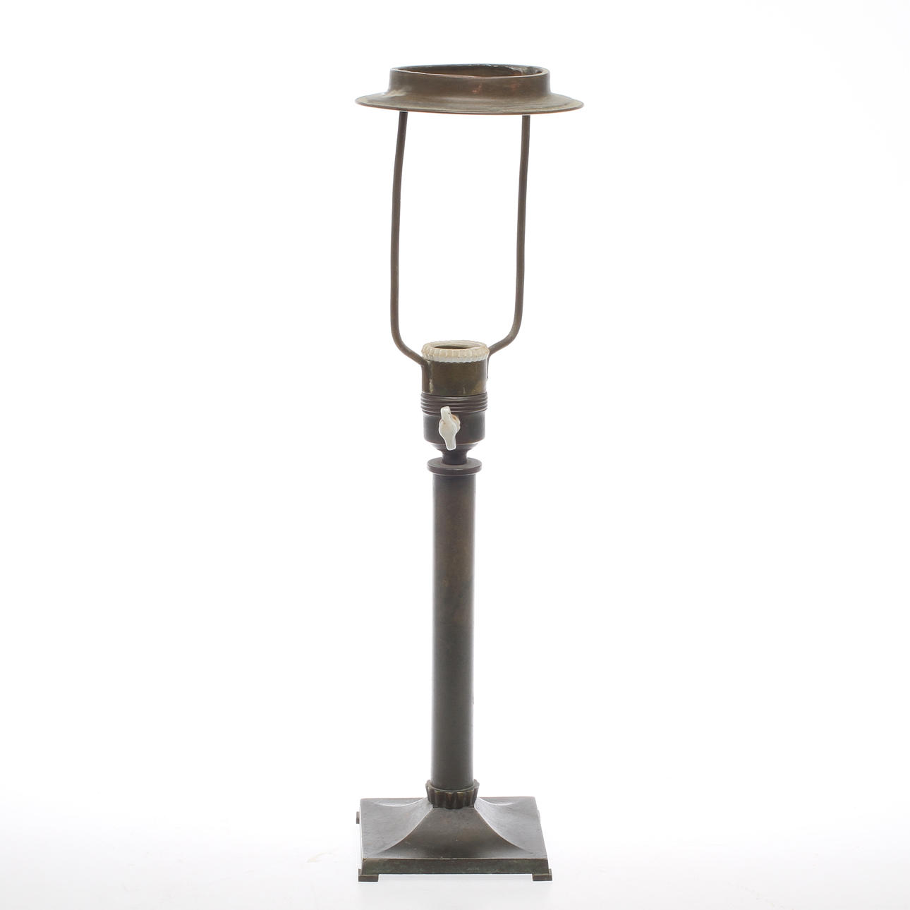 BORDSLAMPFOT, art deco, Ystad brons, 1900-talets första hälft.