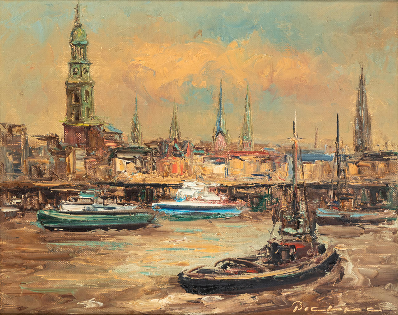 PIERRE W. JOST. Hamburger Hafen.