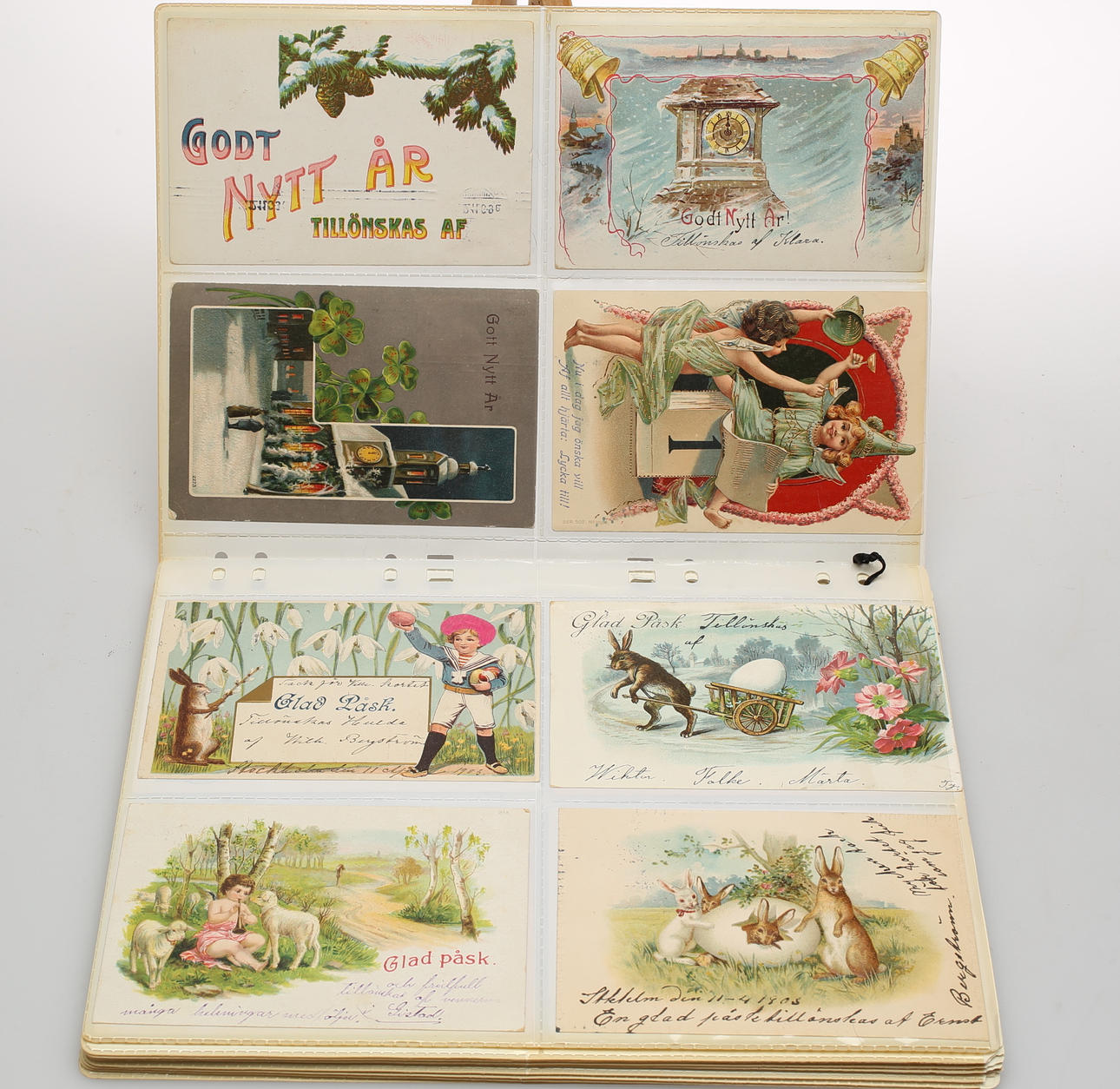 GRATULATIONS-, JUL-, PÅSKKORT, 80 stycken, 1900-talets första hälft.