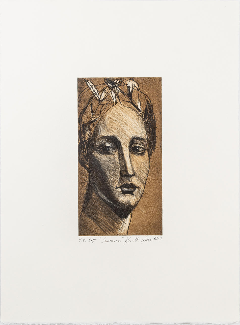 KUUTTI LAVONEN. "Susanna", etsning, oramat blad.
