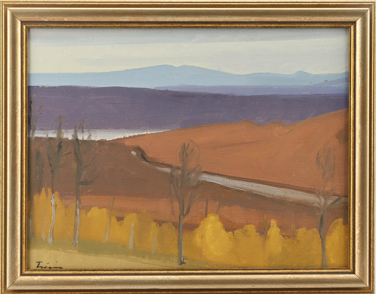 VERA FRISÉN. Landscape, signed.