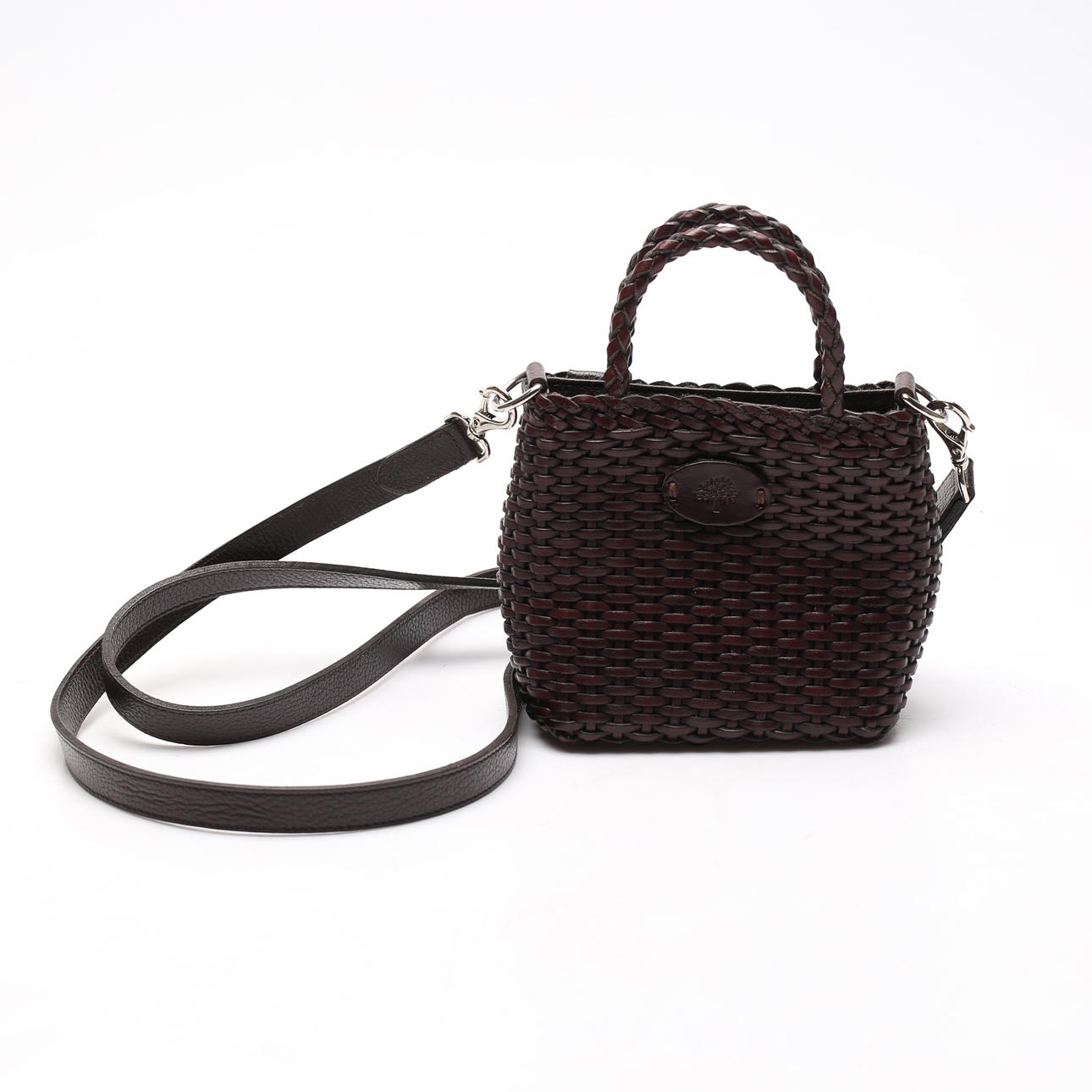 MULBERRY, braided leather shoulder bag, England.