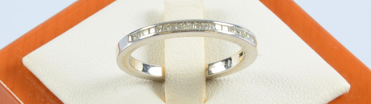 DIAMANTRING, 18K, vitguld.