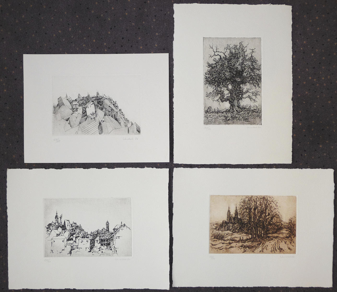 MICHAEL KNOBEL, four Franconian views.