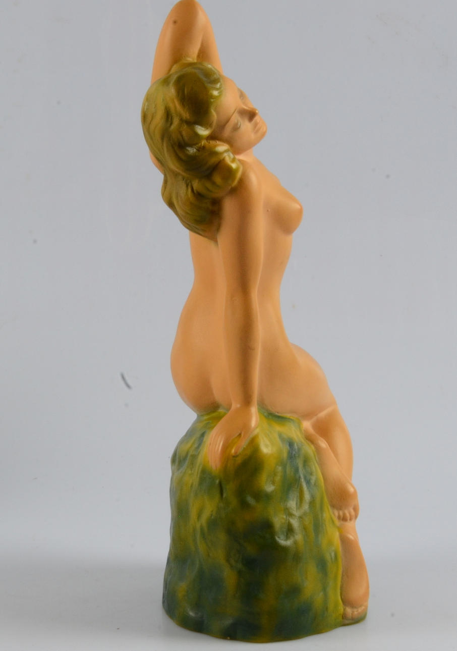 FIGURIN, bemålad keramik, Made in Denmark, 1900-talets mitt.