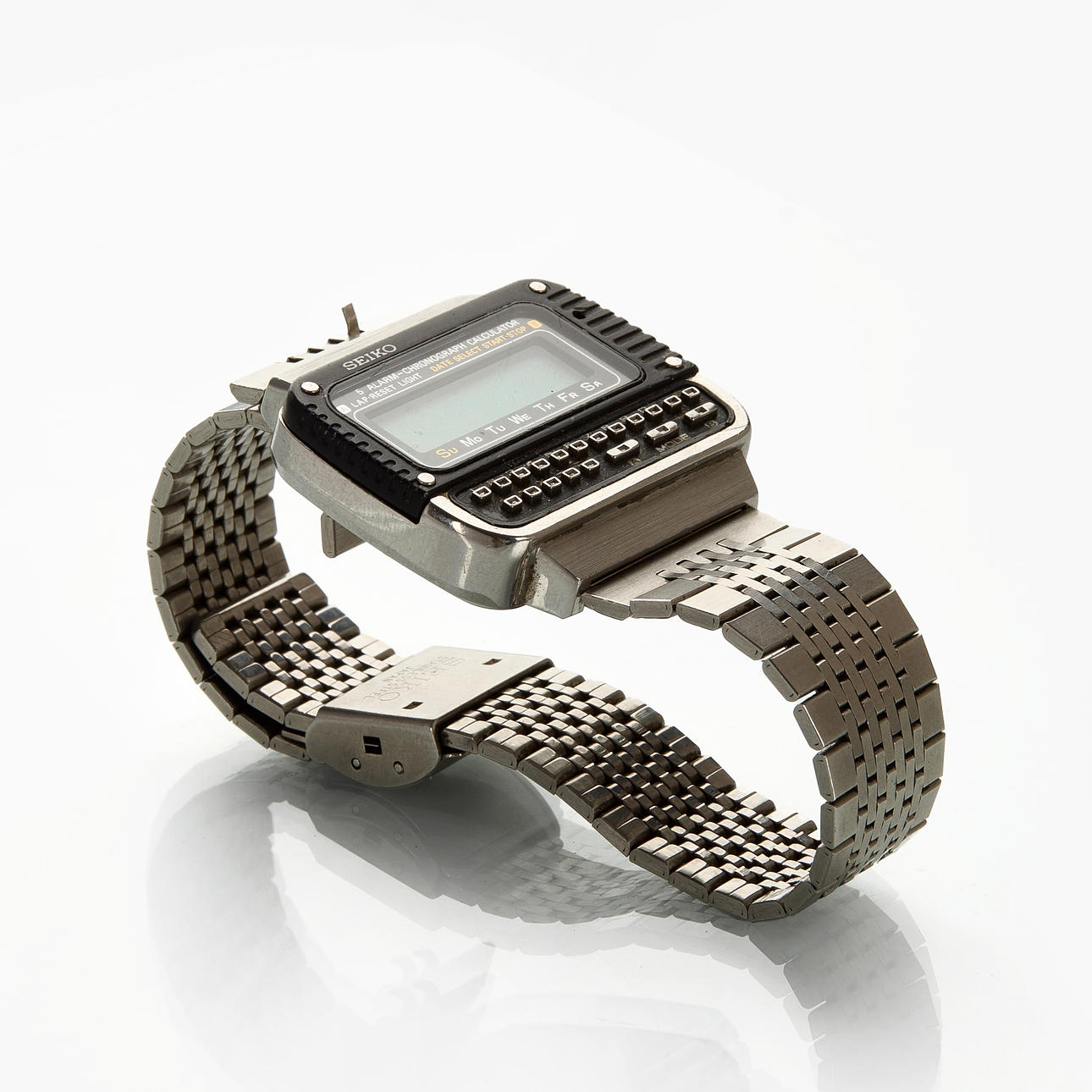 Wristwatch, “SEIKO C439-5000T”, with calculator and alarm. Clocks