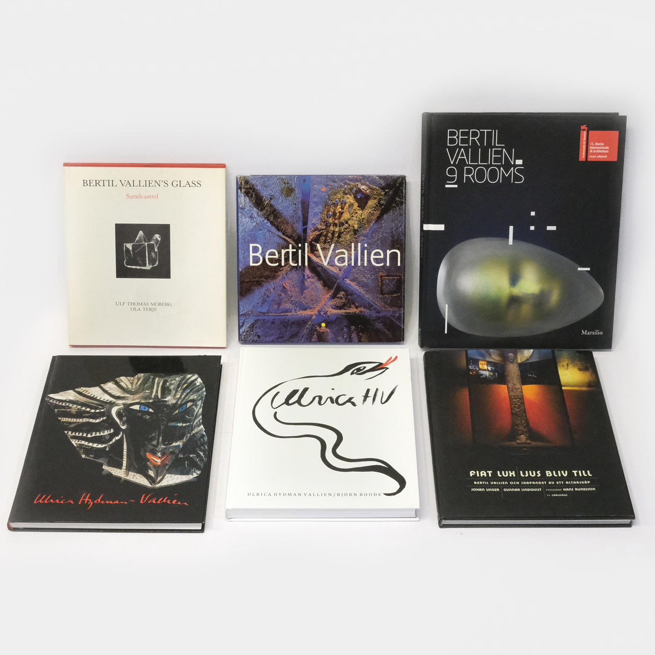 SIX BOOKS ON GLASS ART.