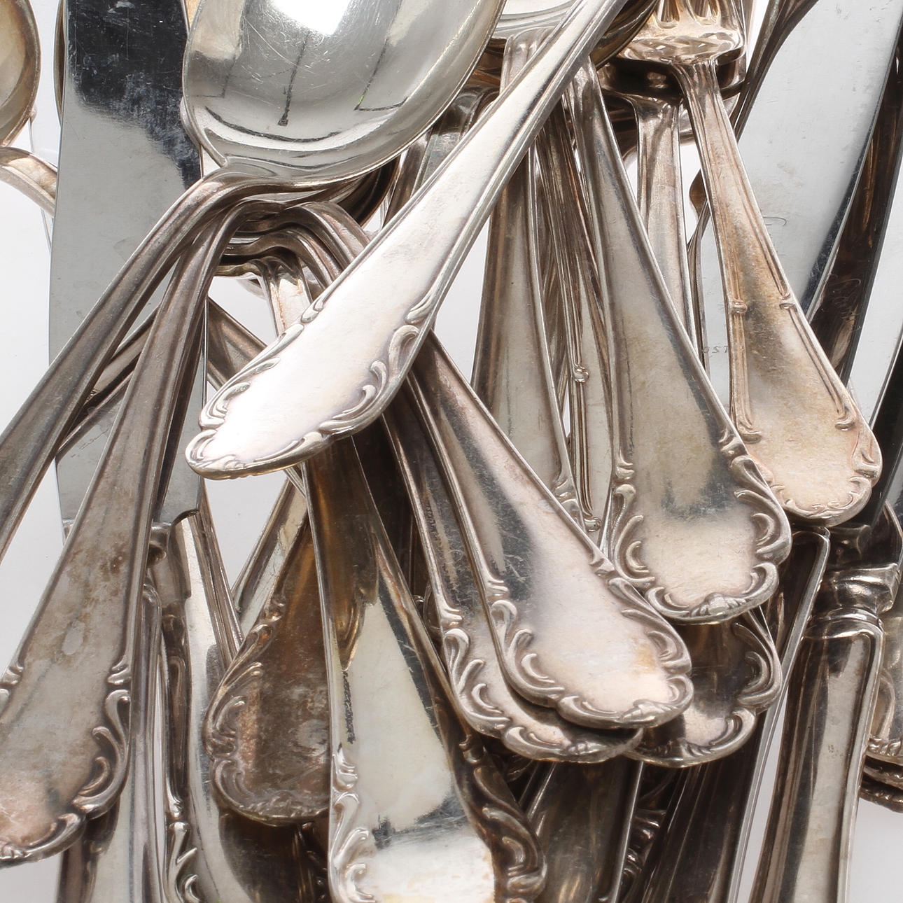 BESTICK, 24 delar, nysilver, "Haga", Skandia.