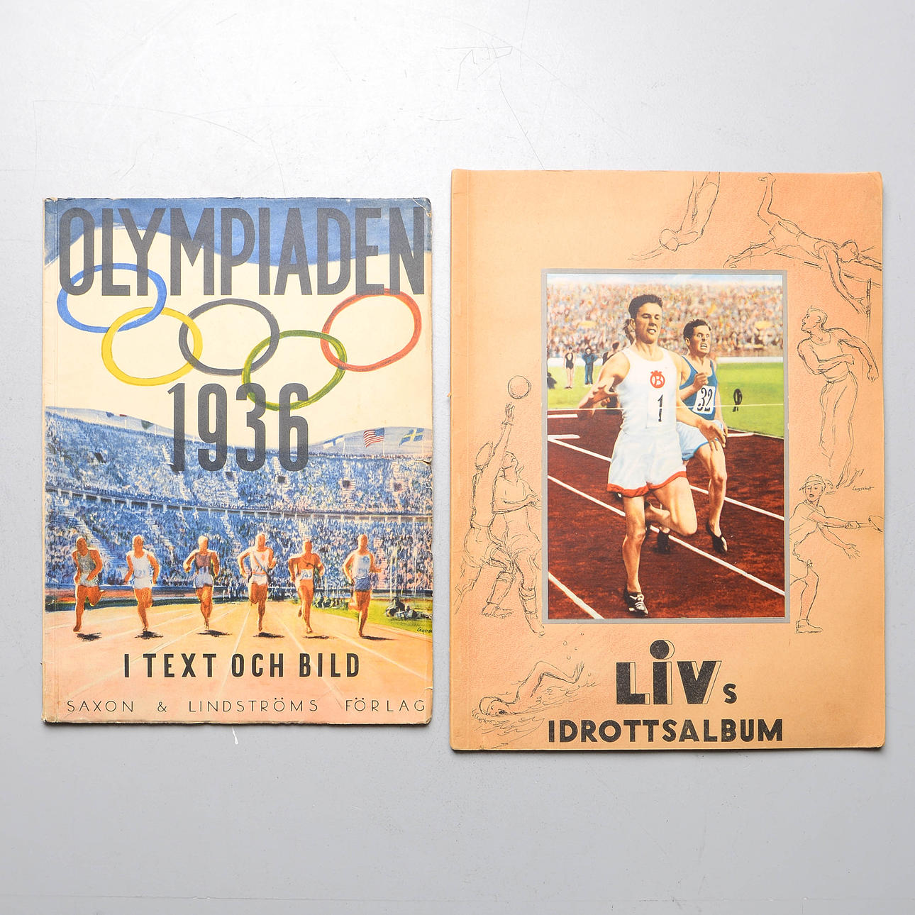 Two booklets, “Olympiaden 1936 in Text and Image” and “Livs ...