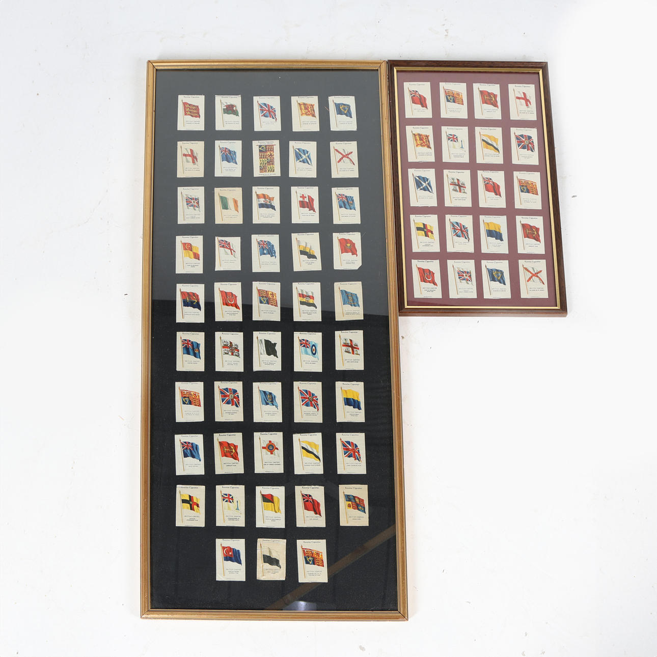 TWO FRAMED SETS OF KENSITAS CIGARETTE SILKS (2). Coins, Medals & Stamps -  Other