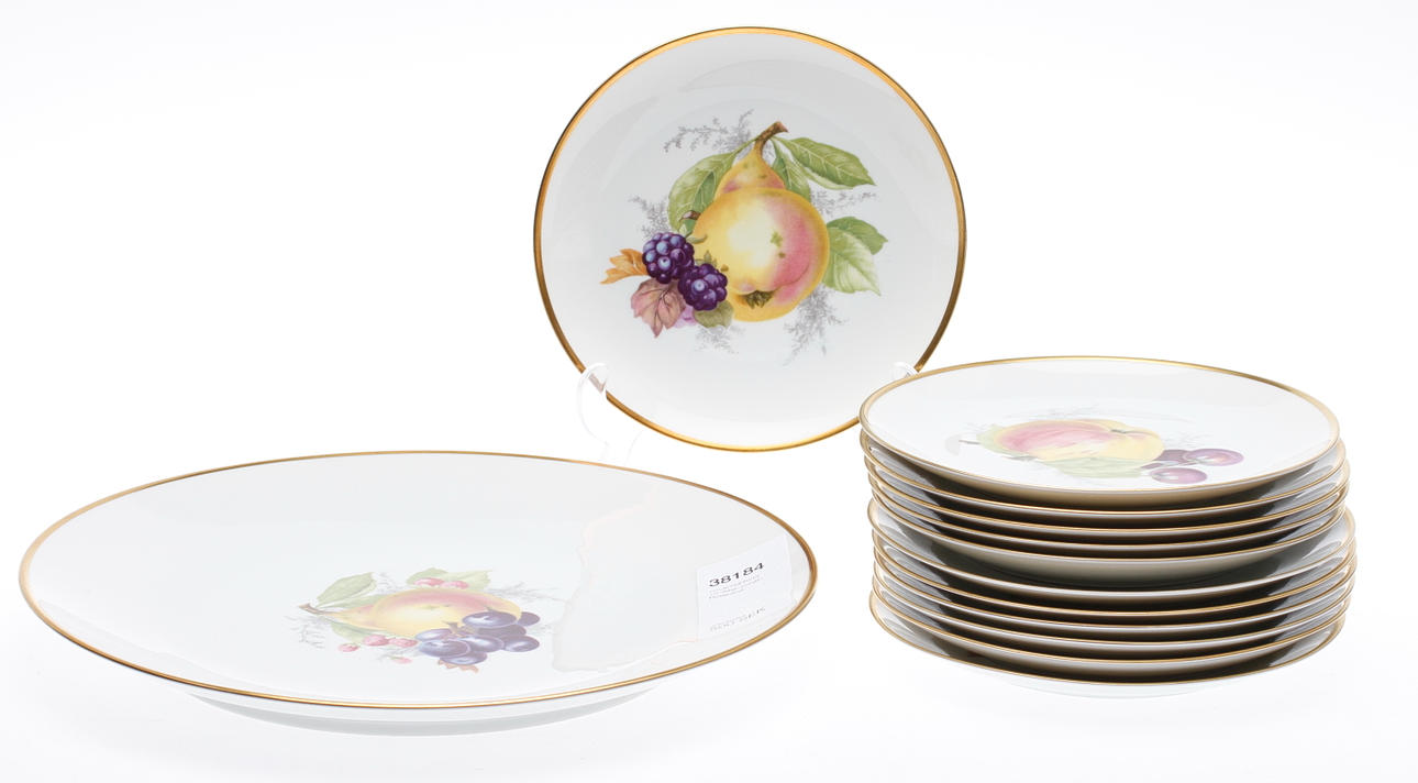 FRUKTSERVIS, 13 delar, porslin, Rosenthal.