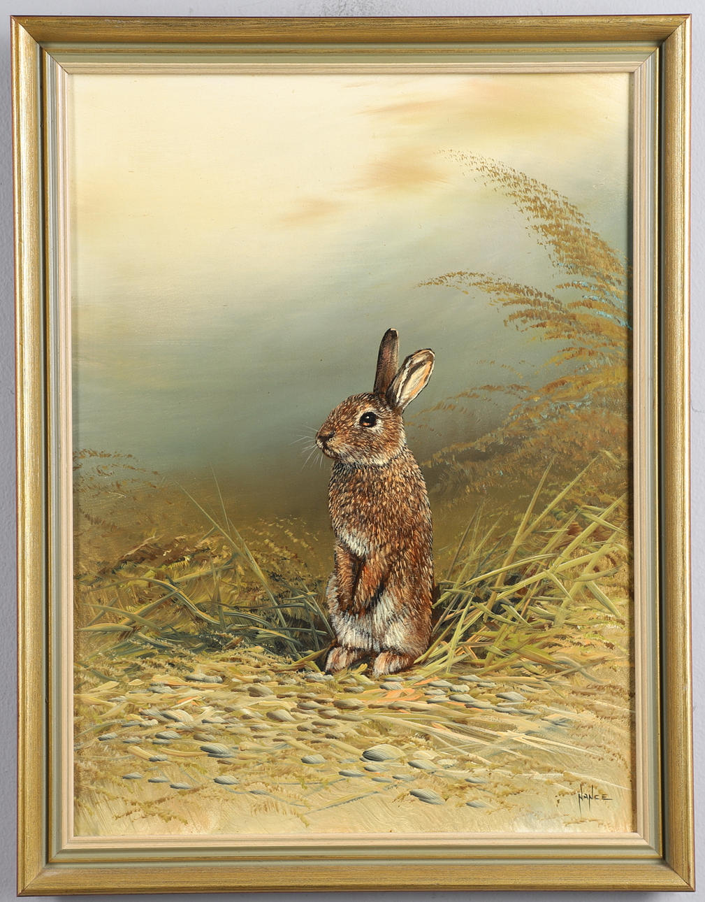 MIKE NANCE (CONTEMPORARY). SEATED WILD RABBIT.