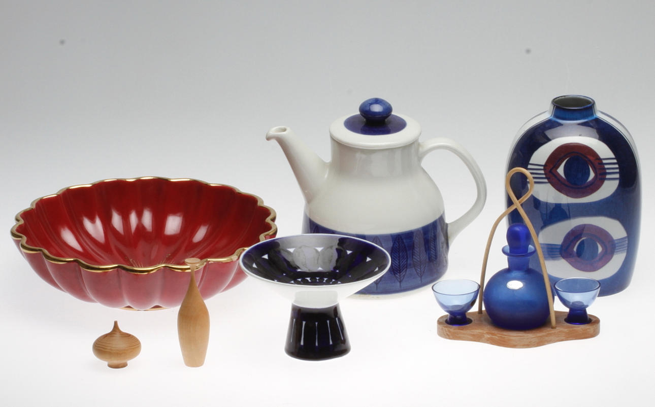 KERAMIK och TRÄ, Kanevad, Royal Copenhagen, Gefle, Arabia, Gustavsberg.