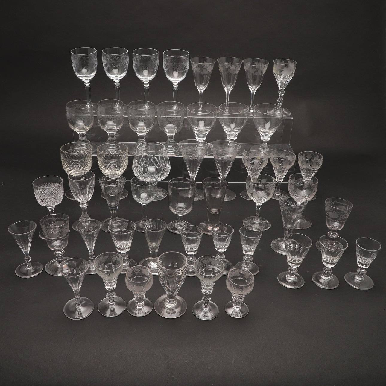 ANTIQUE DRINKING GLASSES.