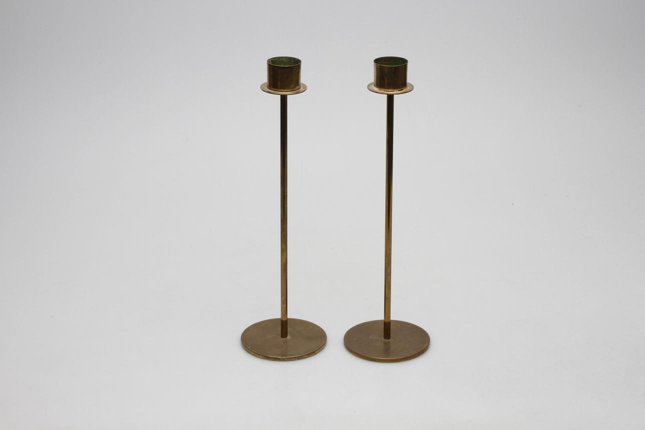 BORDSLYKTOR, ett par, mässing, Hans-Agne Jakobsson, Markaryd.