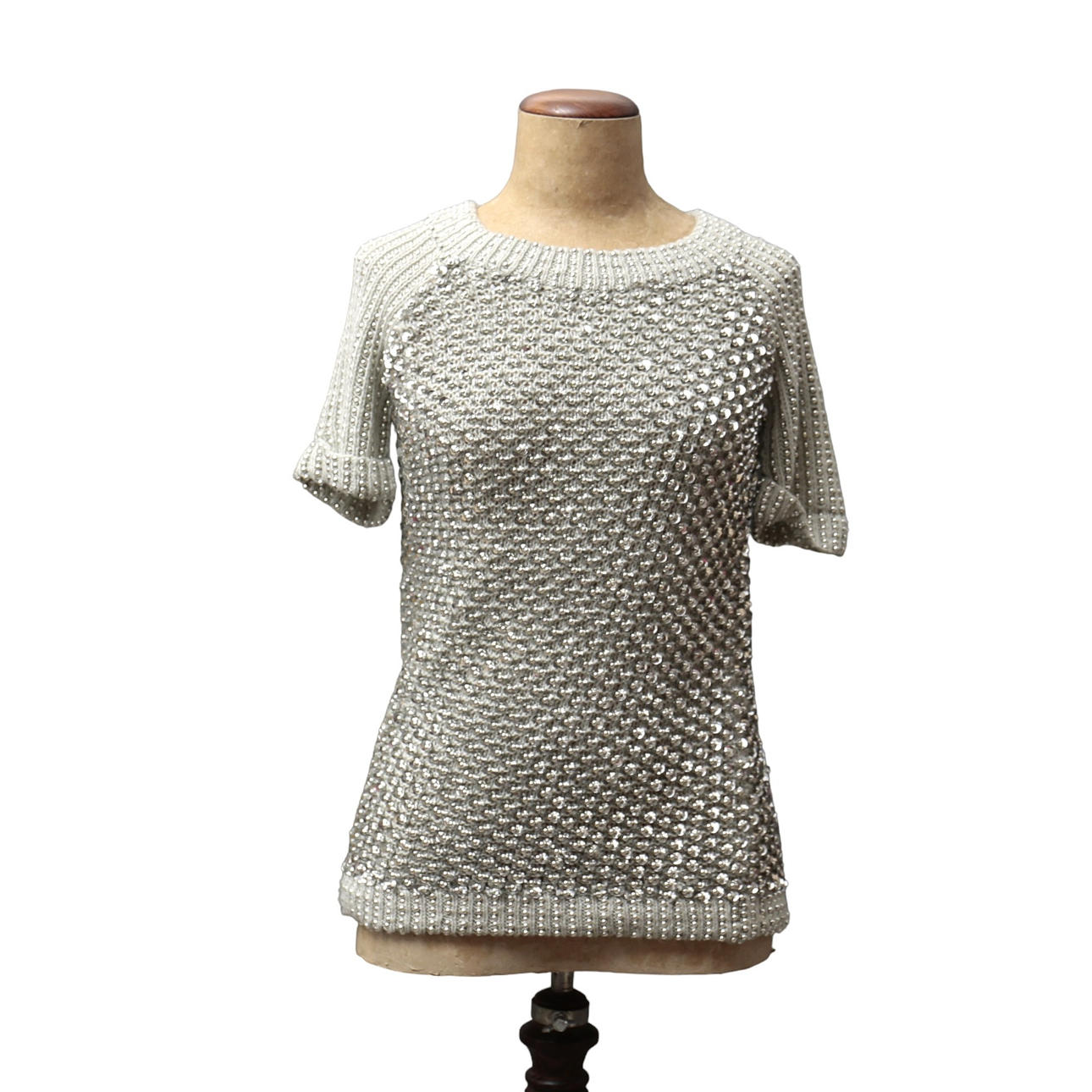 MANOUSH. Lyhythihainen villapaita.