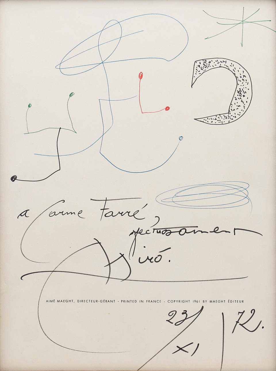 JOAN MIRÓ. Composición.