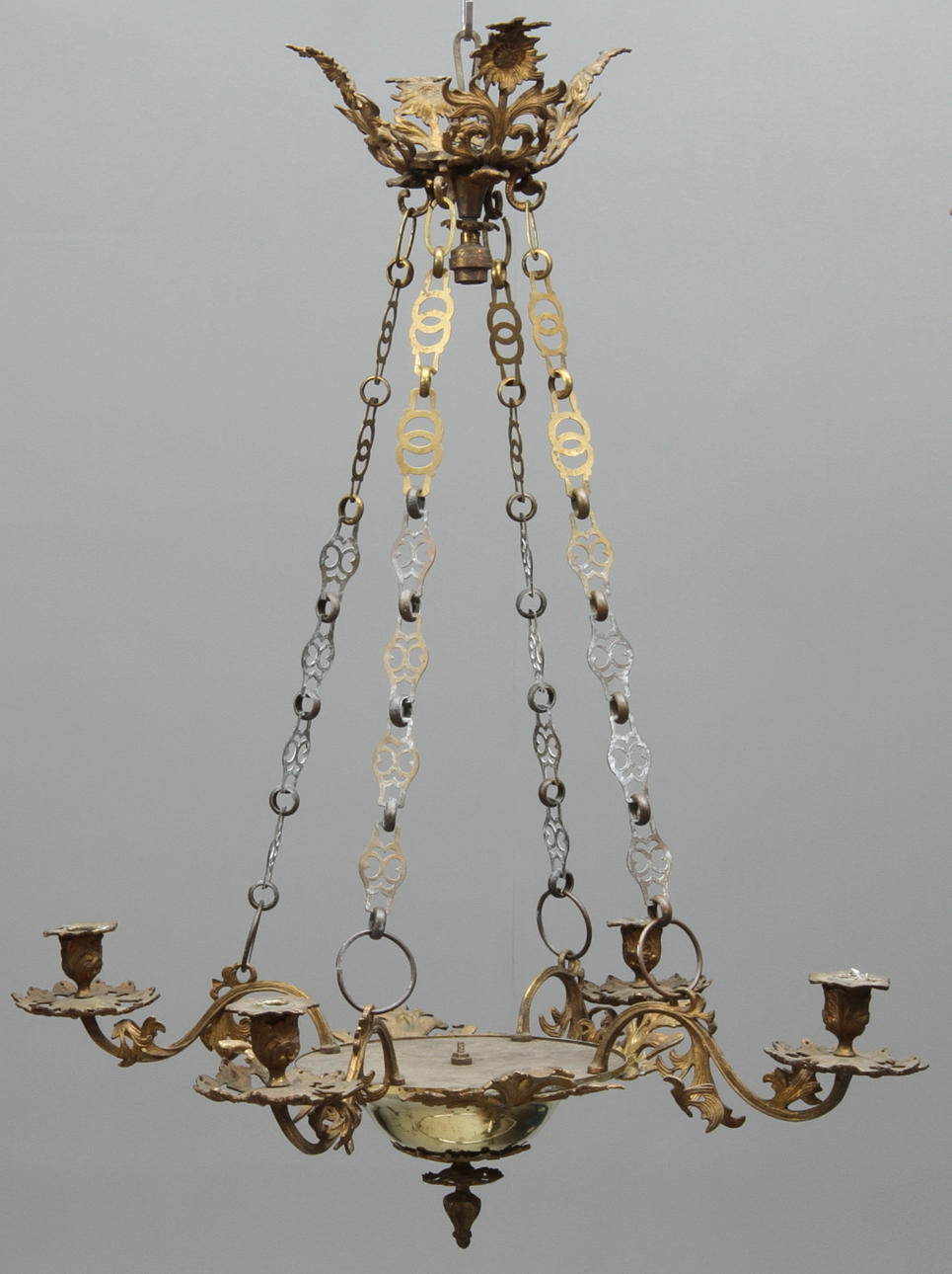 AMPEL, för 4 st ljus, oscariansk, sent 1800-tal.