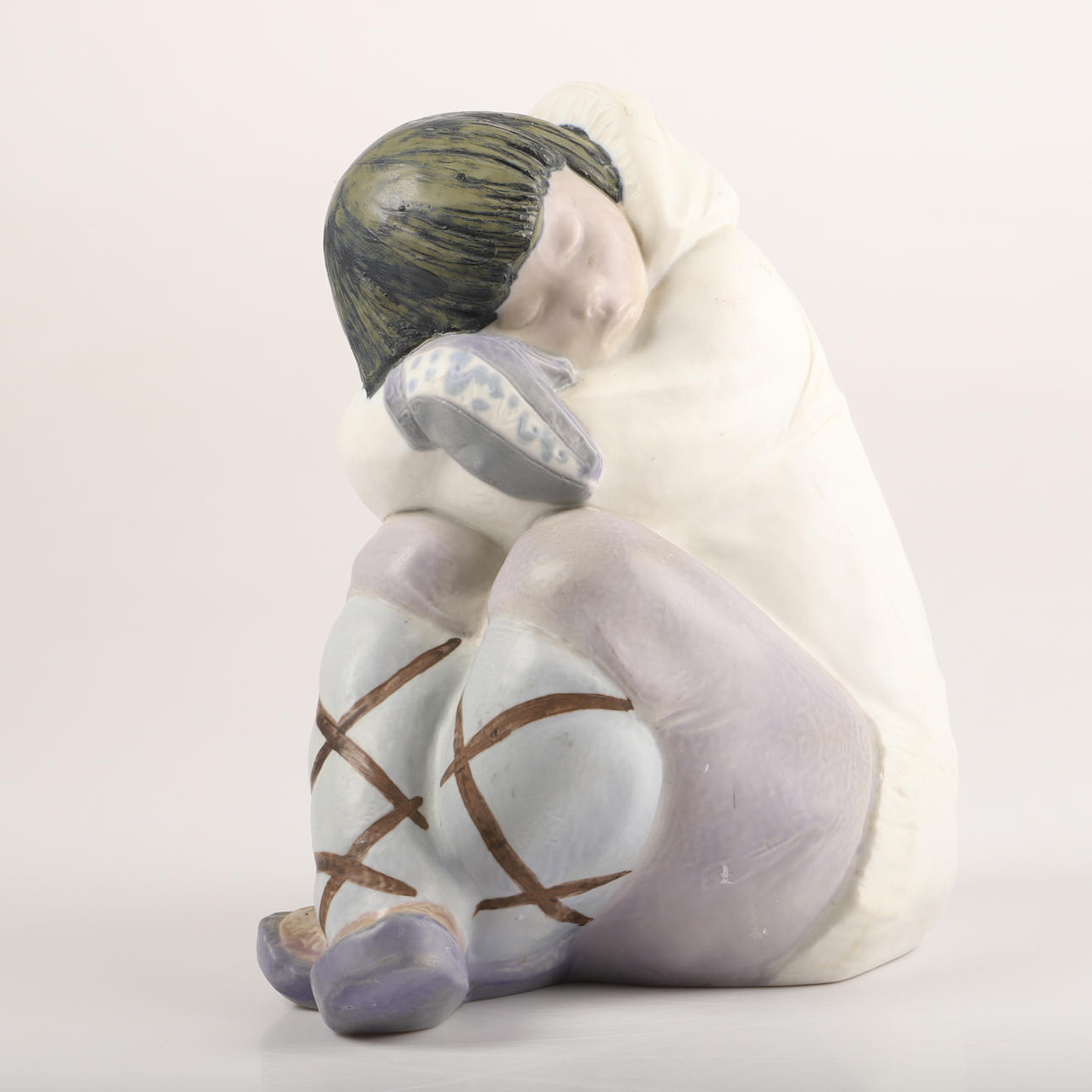 FIGUR, Eskimo-dreng, porcelæn, Lladro, Spanien.