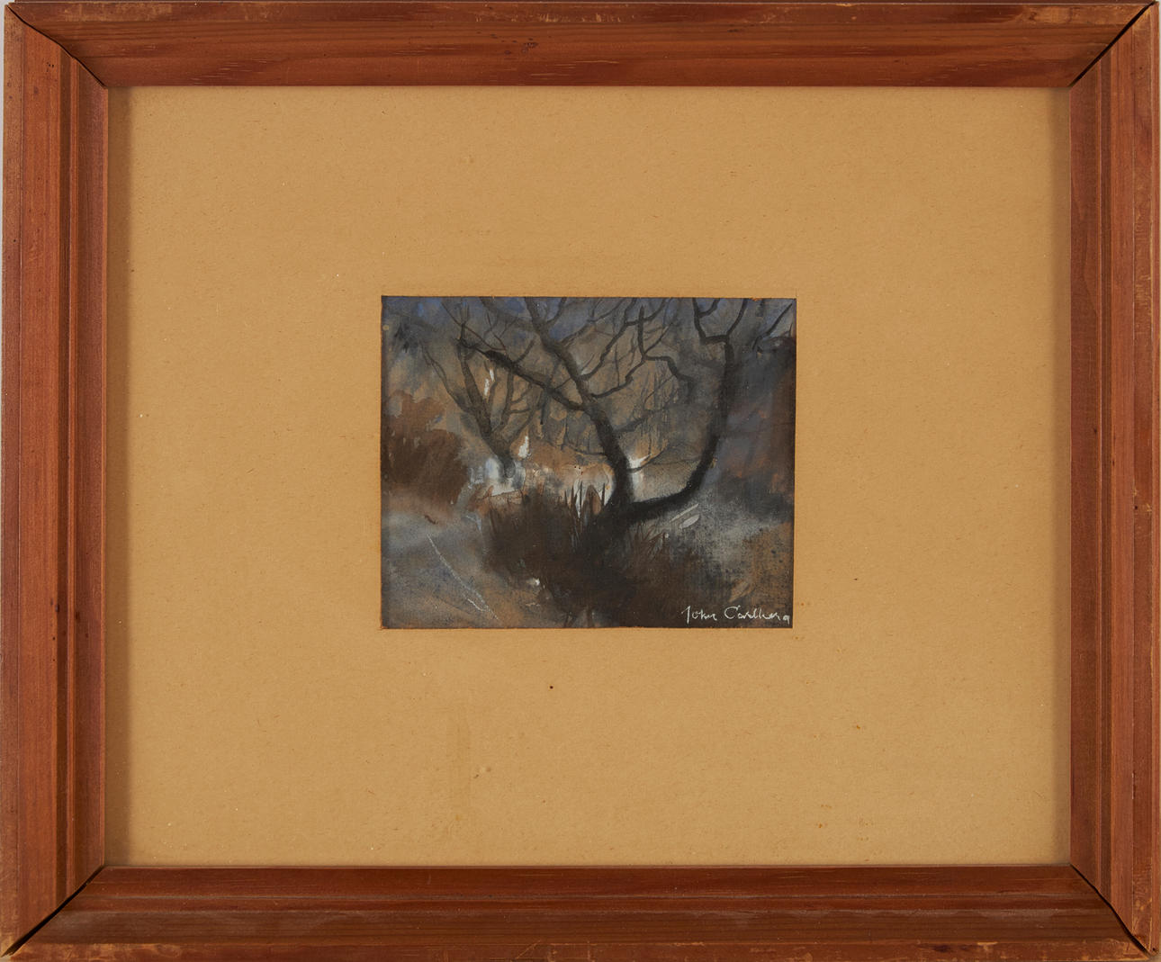 JOHN CARLBERG “Winter twilight II”, watercolour, signed.