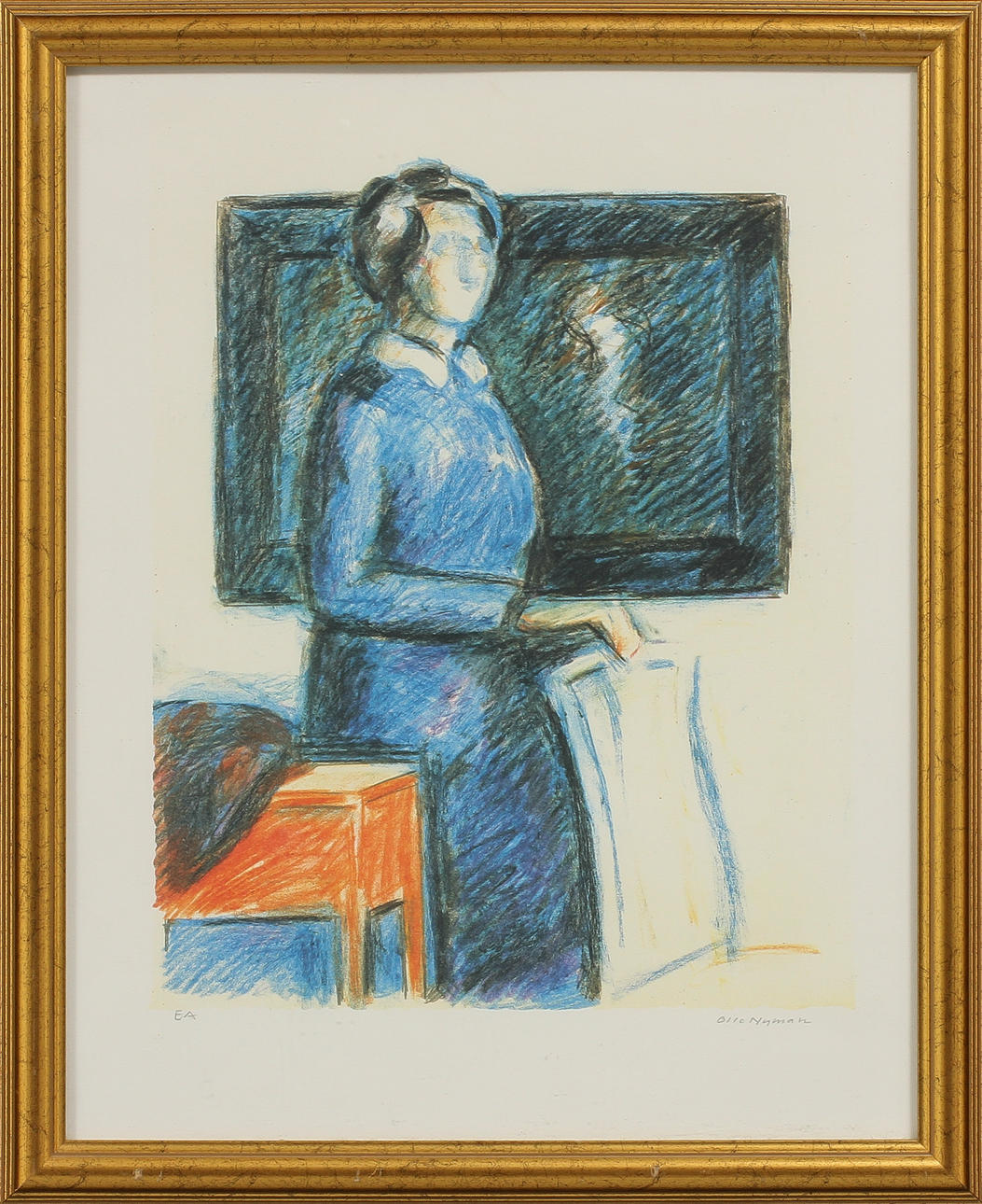 OLLE NYMAN. Figur. Litografi, signerad, EA.