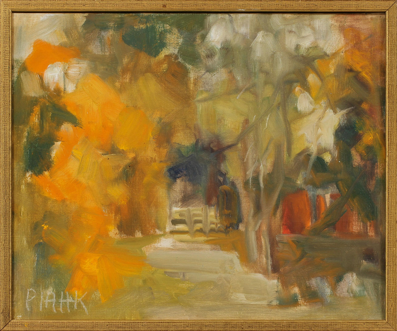 PIA HESSELMARK CAMPELL. "Höst". Olja på duk, signerad.