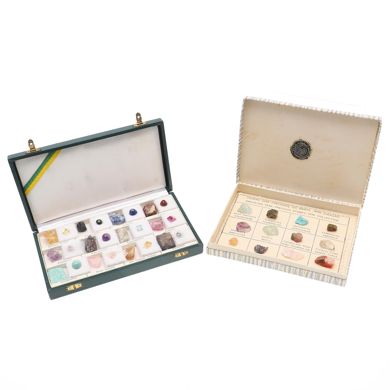 GEMSTONE COLLECTION, 2 Stück, im Koffer/Karton, Brasilien.