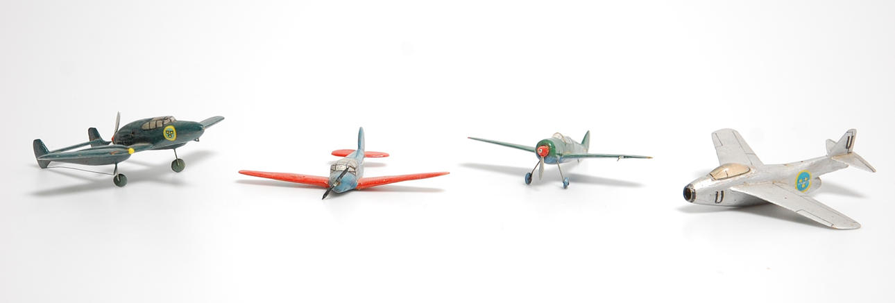 MODELLPLAN, 4 st trä, 1950-tal.