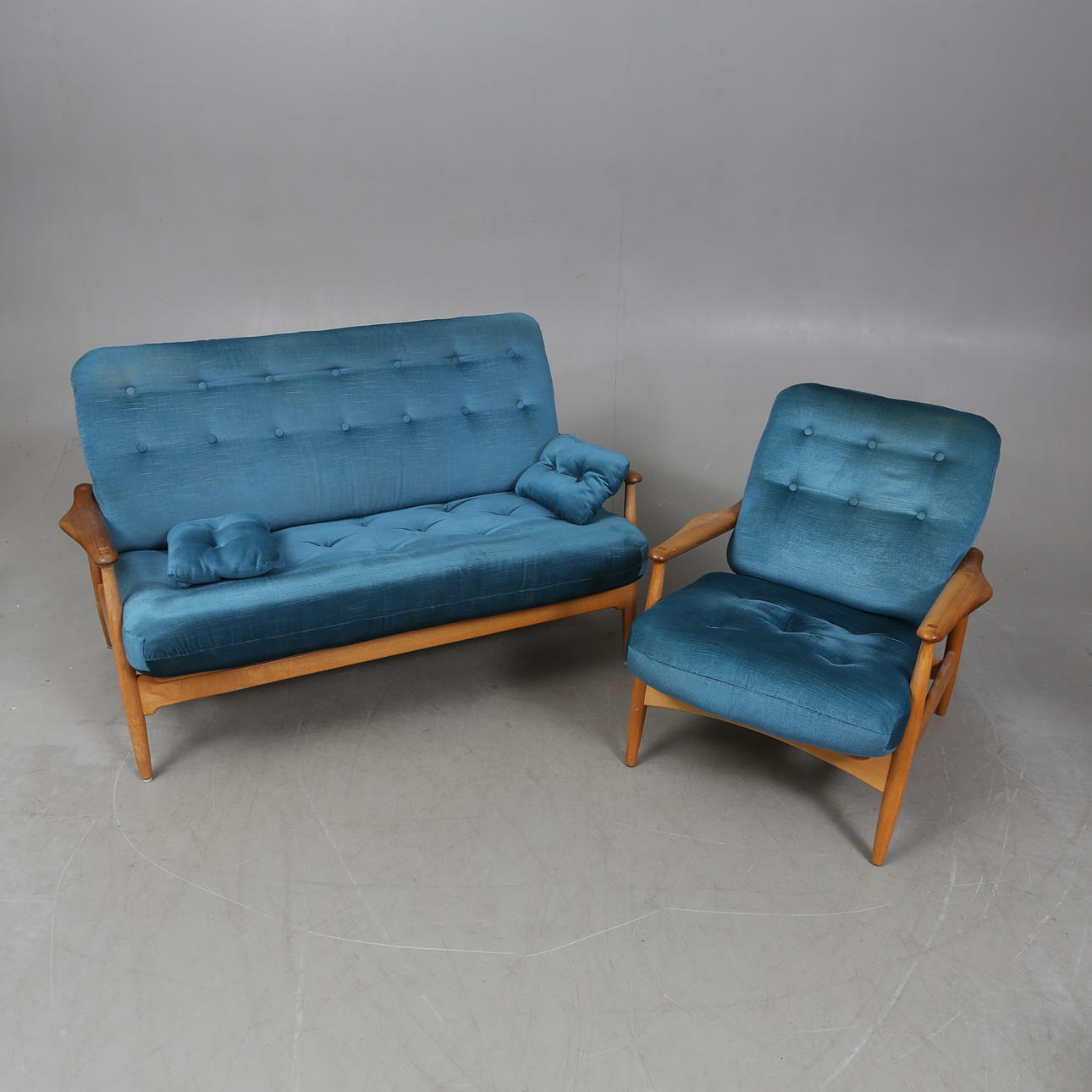 ARNE VODDER. sofa og lænestol, Frankrig & Daverkosen, model FD 161, Danmark.