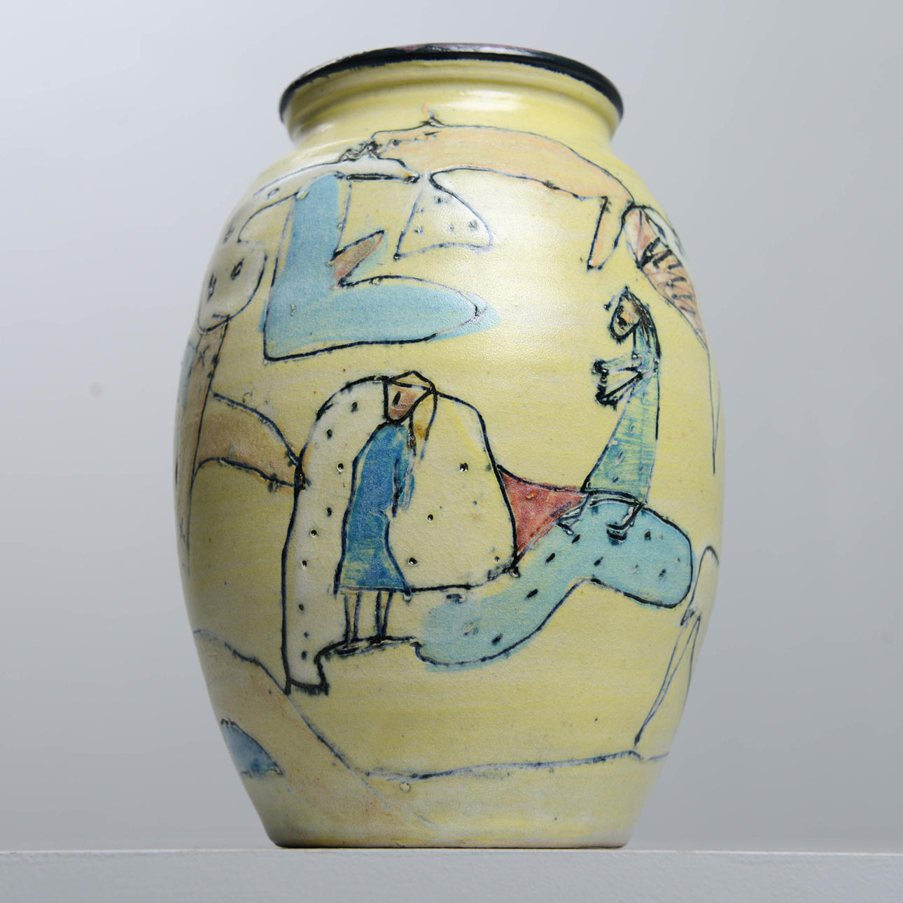 KERSTIN DANIELSSON. Vase, unique, ceramic, signed.