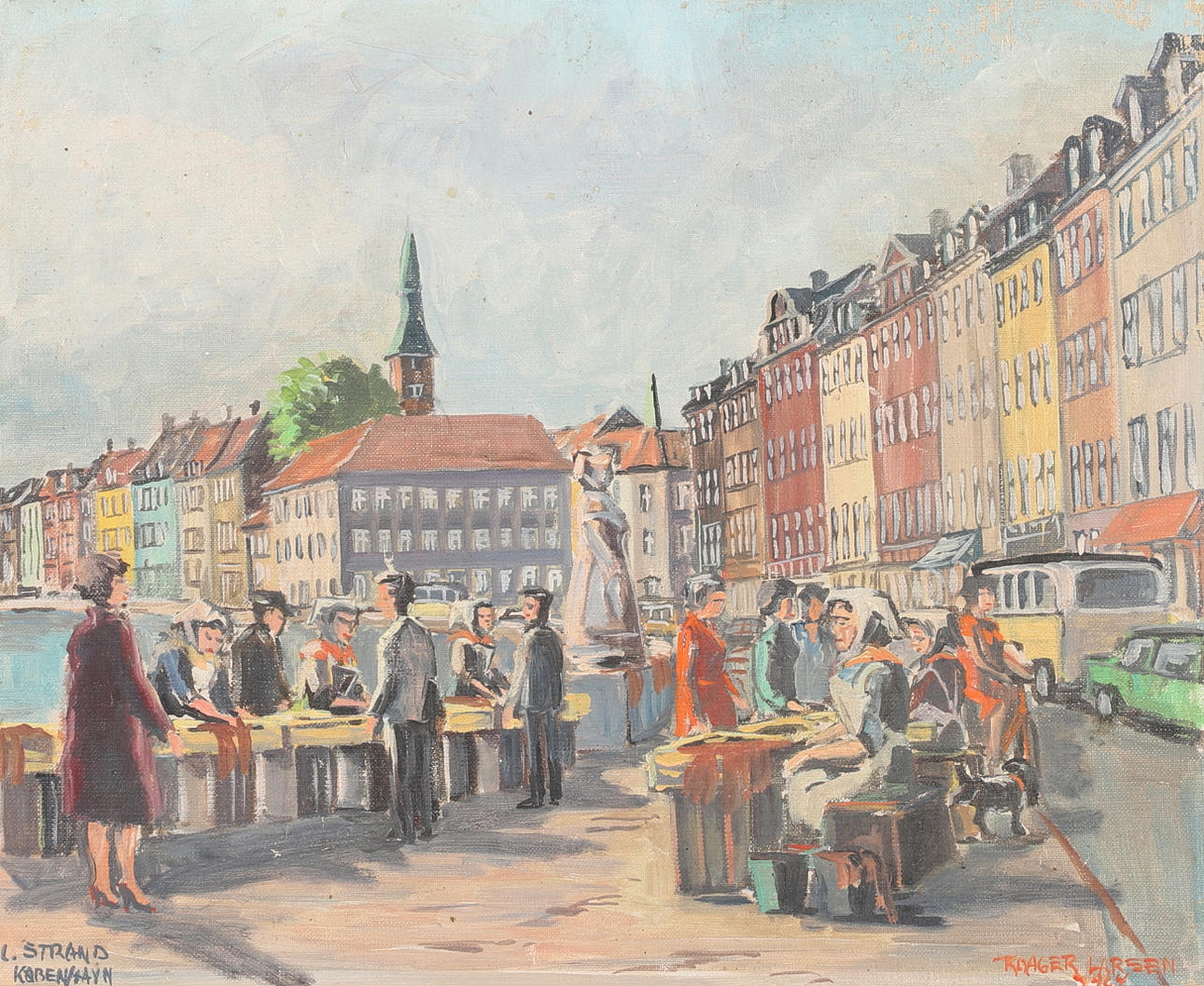 ROAGER LARSEN. ROAGER LARSEN. oil on canvas, “GL. STRAND, Copenhagen”, signed, 1964.