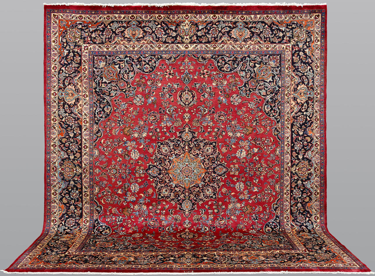 ORIENT CARPET. Meshed, signed, 350 x 300 cm.