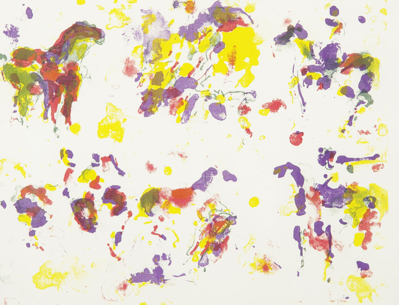 GÖSTA LINDQVIST. komposition, färglitografi, signerad 91.