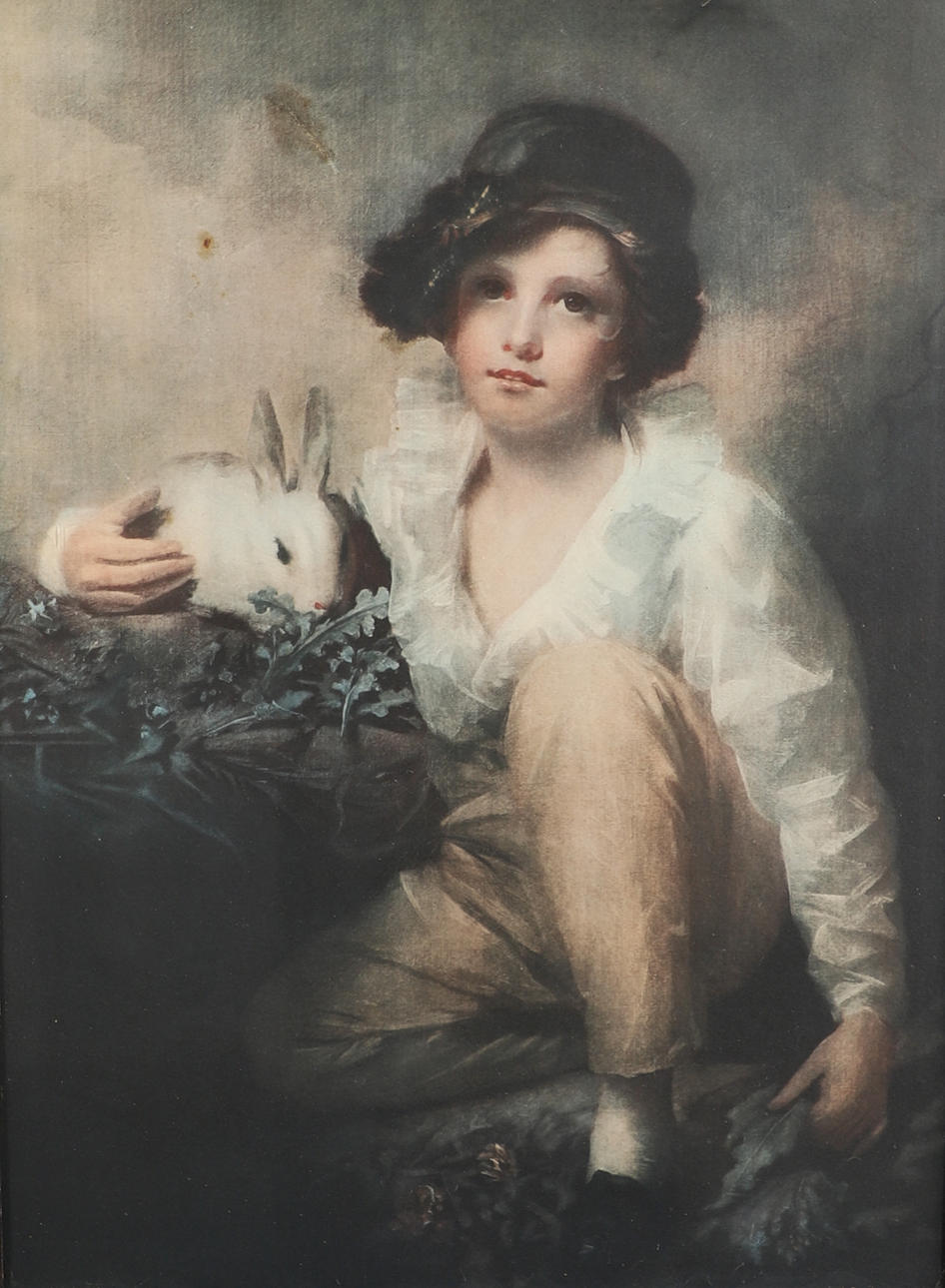 AFTER SIR HENRY RAEBURN, RA, RSA (1756-1823). BOY AND RABBIT. Art ...
