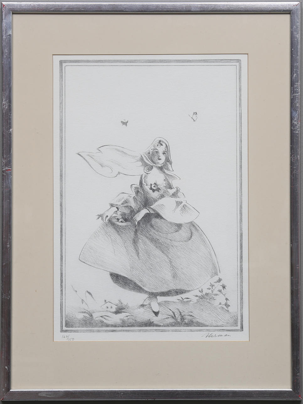 EINAR NERMAN. Litografi. Signerad och numrerad.