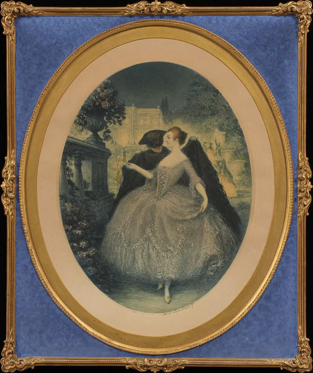 WILLIAM ADOLPHE LAMBRECHTS. Grafiskt blad, signerad.