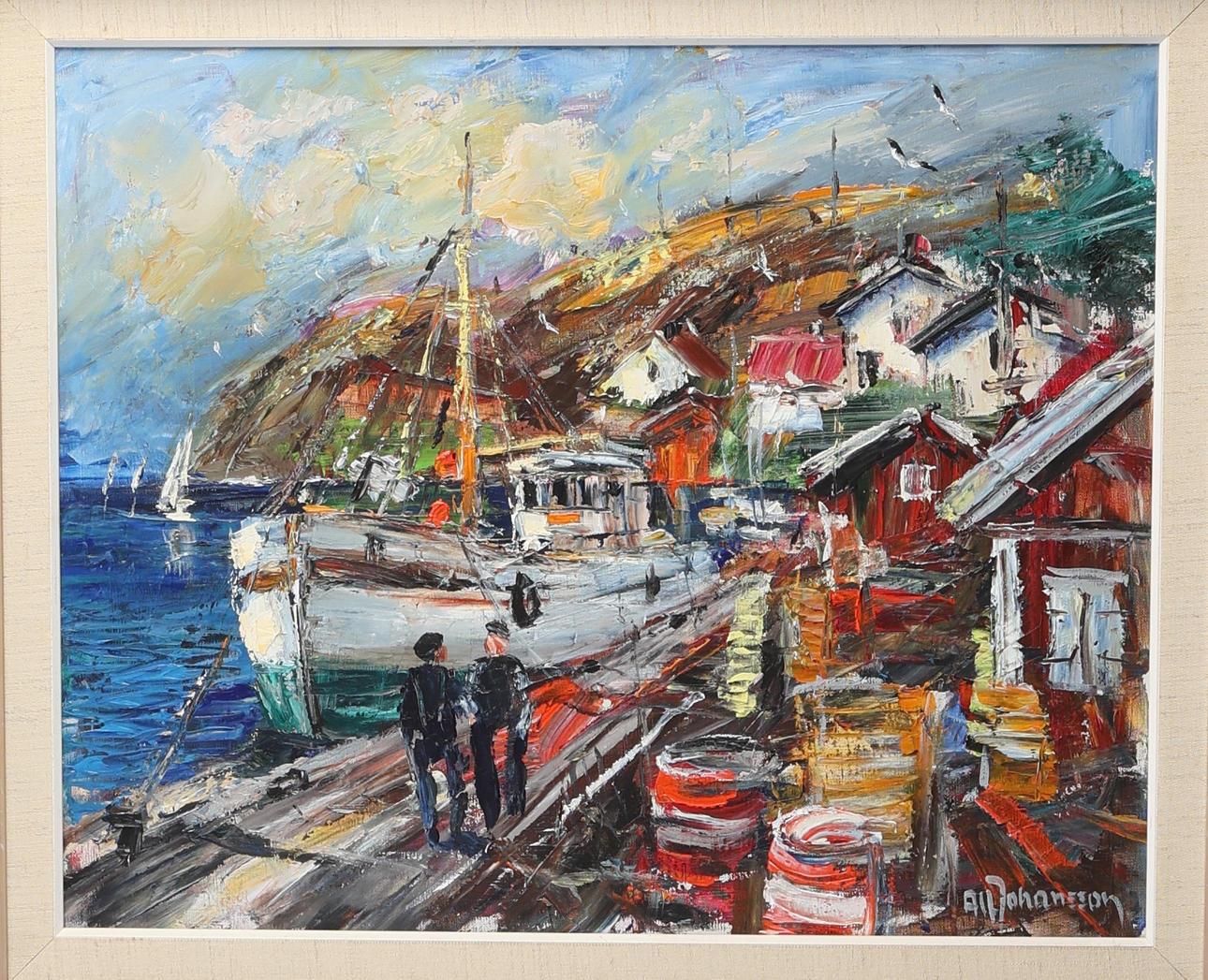 ALF JOHANSSON. Oil on canvas, signed.