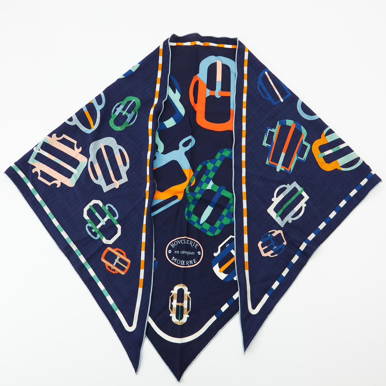 HERMES スカーフ Bouclerie Moderne en Casaques giant triangle Bouclerie Moderne en Casaques giant triangle | Hermès USA