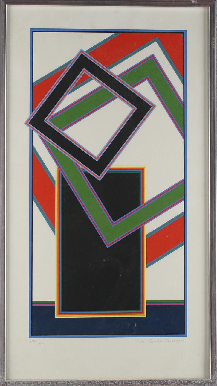 PETER FREUDENTHAL. "Casa deglia artisti", färglitografi, signerad och daterad 1984, samt numrerad 88/150.