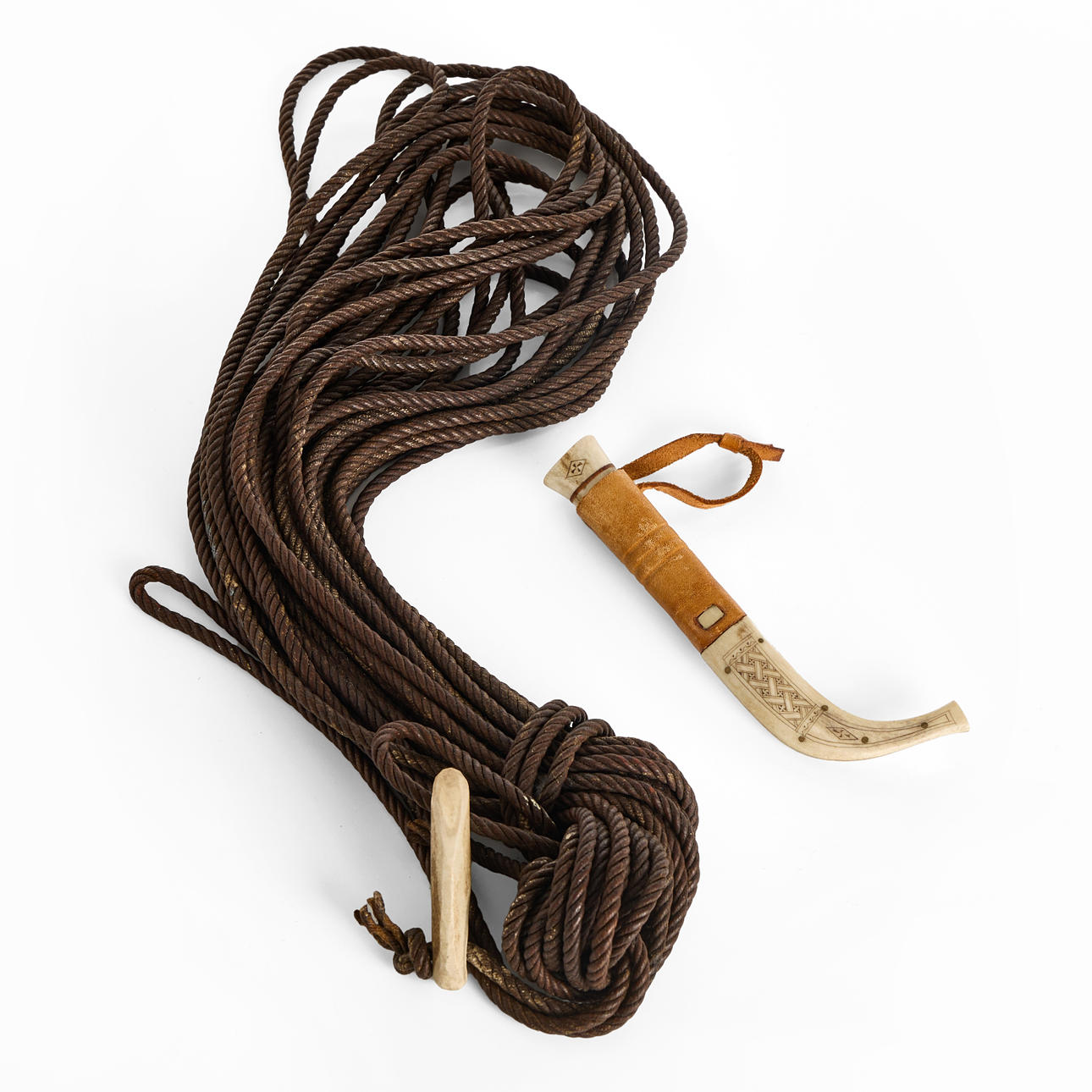 SAMISK KNIV samt LASSO för renar, 2 delar.