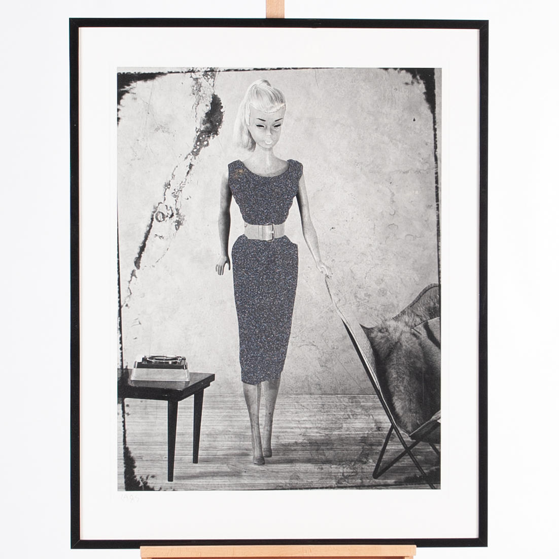 LARS TUNEBO. Mixed media, “Black Barbie”, signed.