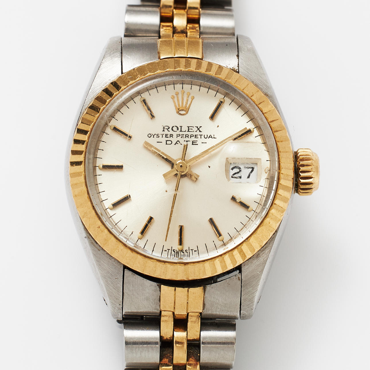 ROLEX, dameur, Date, guld/stål, ca 1983.