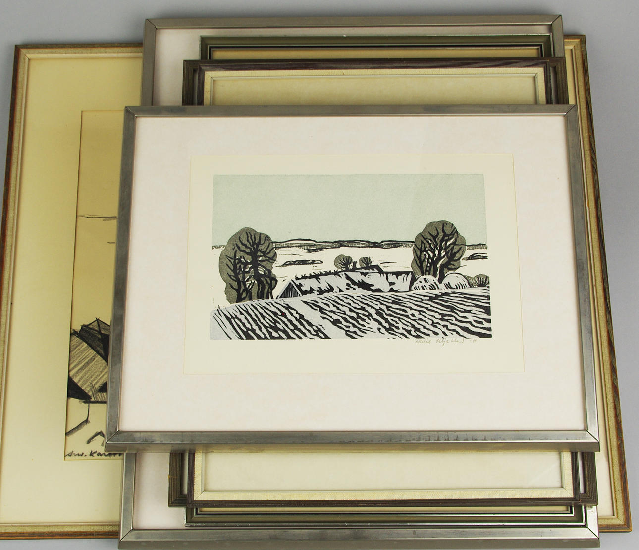 GRAFISKA BLAD, 6 stycken inramade.